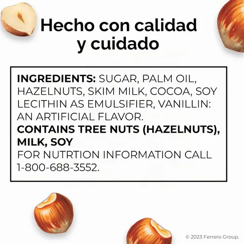 Vista 2 de Nutella Mini frascos para untar de avellana, 64 mini tarros, suministros para hornear, ideales para restaurantes y panaderías, 56.32 onzas en total