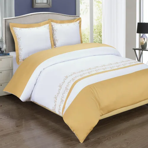 Vista 10 de Royal Hotel Bedding Agnes - Juego de funda de edredón floral de 3 piezas, tamaño King/Cal-King, 100% algodón, 300 hilos de algodón