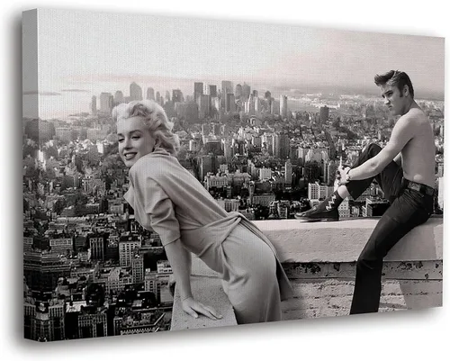 Vista 9 de SpiritualHands Marilyn Monroe - Lienzo decorativo para pared y póster – Decoración femenina moderna de maquillaje femenino, impresión de moda