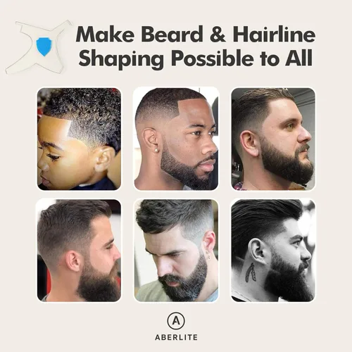 Vista 10 de Aberlite ClearShaper 3.0 - Kit moldeador de barba con dos lápices de barbero - Herramienta de moldeado premium - 100% transparente Muchos estilos