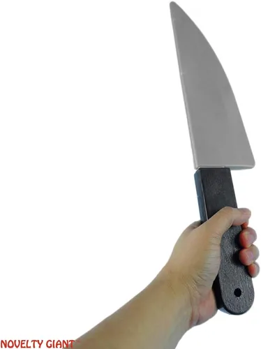 Vista 5 de Cuchillo de carnicero de plástico jumbo para disfraz