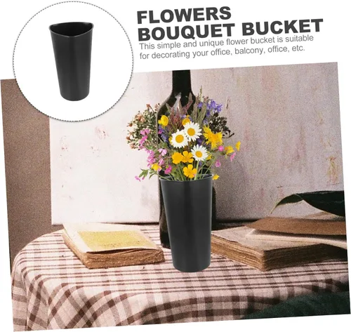 Vista 7 de Florero de plástico, negro, 20 oz