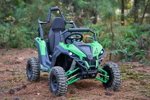Vista 8 de MotoTec Raider Kids UTV 48v 1200w suspensión completa azul