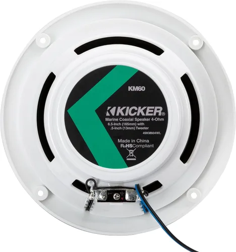 Vista 6 de KICKER 49KM604WL KM 6.5" 4Ω Altavoces Coaxiales Marinos LED Azul - Par
