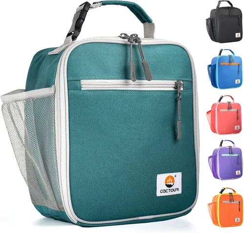 Vista 10 de CaCTOUR Lonchera para Niños, 2 Paquetes Bolsa de Almuerzo Aislada para Niñas y Niños, Bolsa Suave Mini Enfriador Regreso a la Escuela Bolsa
