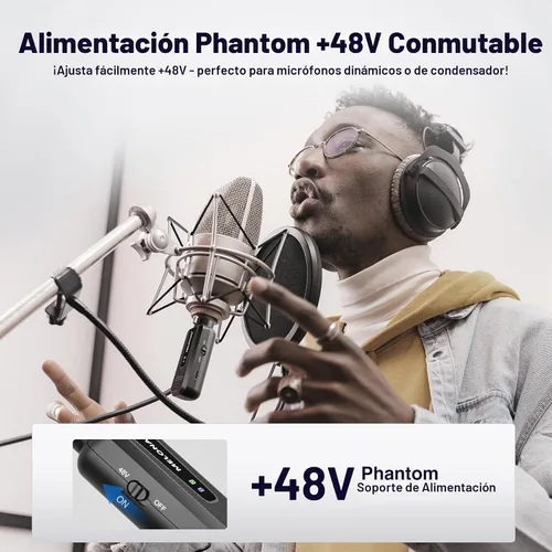Vista 4 de MELONARE Adaptador de micrófono inalámbrico UHF 900 MHz XLR MX-1 Transmisor y receptor XLR inalámbrico, rango de 164 pies, alimentación fantasma