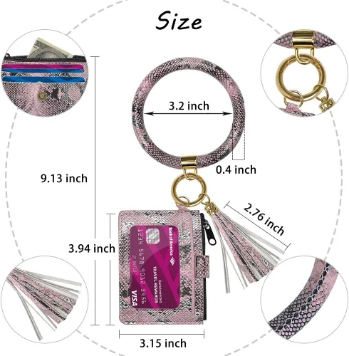 Vista 2 de SHANSHUI - Pulsera para llavero, diseño de aro.