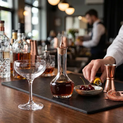 Vista 4 de Restaurantware Bar Lux - Botella amarga de 3.5 onzas, 1 vaso amargo de grado profesional, con tapa Dasher chapada en cobre para cócteles o postres