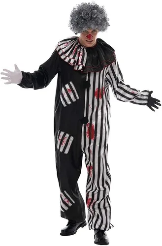 Vista 3 de EraSpooky Disfraz de payaso asesino sangrante de Halloween para hombre
