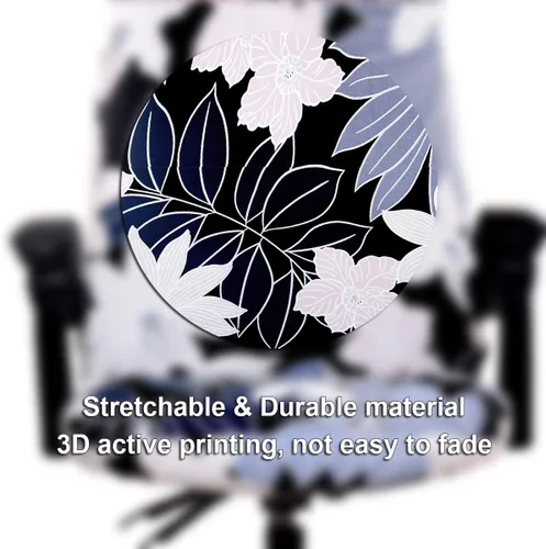 Vista 4 de WOMACO - Fundas para silla de oficina estampadas, fundas elásticas para silla de computadora, fundas universales para silla de jefe, estilo moderno
