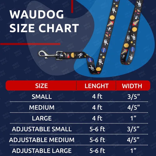 Vista 3 de WAUDOG Correa de nailon para perro, 4 pies, fuerte y resistente para perros y cachorros grandes y medianos