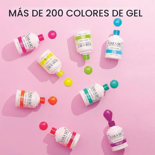 Vista 2 de KIARA SKY Esmalte de uñas en gel Soak Off de 0.5 onzas líquidas, negro a negro (G435)