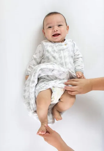 Vista 7 de SwaddleDesigns Saco de dormir de microfibra con cremallera de 2 vías, Puppytooth, negro, 0-6 meses