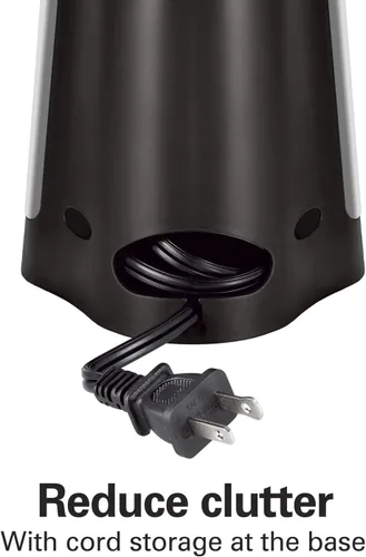Vista 6 de Hamilton Beach Abrelatas automático eléctrico extra alto con palanca de corte desmontable fácil de limpiar, almacenamiento de cables, afilador