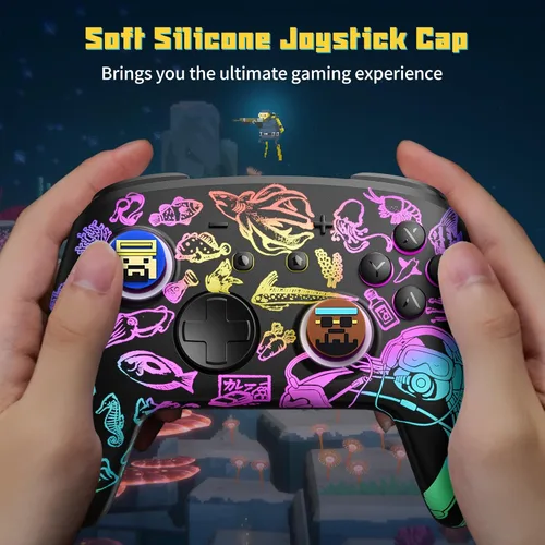 Vista 3 de Switch 2 Thumb Grips Caps Cute, Button Caps for Switch2/Pro Controller, FUNLAB Switch Joysticks Cap Silicone Analog Stick Cover, 4PCS Switch2 Button