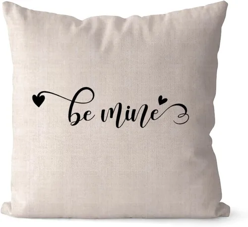 Vista 7 de Fundas de almohada de San Valentín de 16 x 16 pulgadas, con texto en inglés «All Because Two People Fell in Love», fundas de almohada de lino