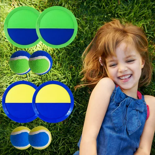 Vista 7 de Juego de pelota de captura para niños, juguetes de playa, juegos de lanzamiento y captura de césped en el patio trasero, versión mejorada, lanzar