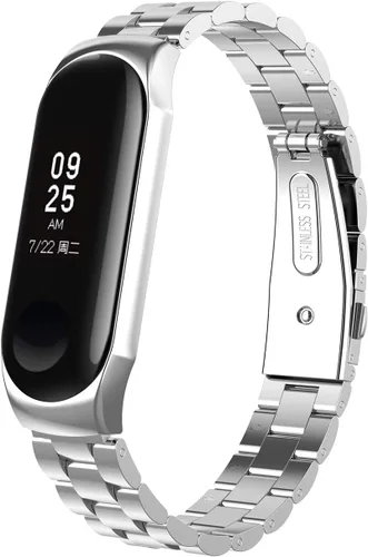 Vista 6 de Correa de repuesto de acero inoxidable para Xiaomi Mi Band 3 Fitness Tracker