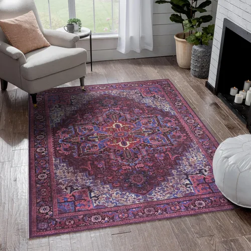 Vista 53 de Alfombra Turca. Felpudo Lavable Vintage Oriental de Inspiración Antigua Tradicional Alfombras de Área Pequeñas Modernas de Lujo para Entrada 378RR