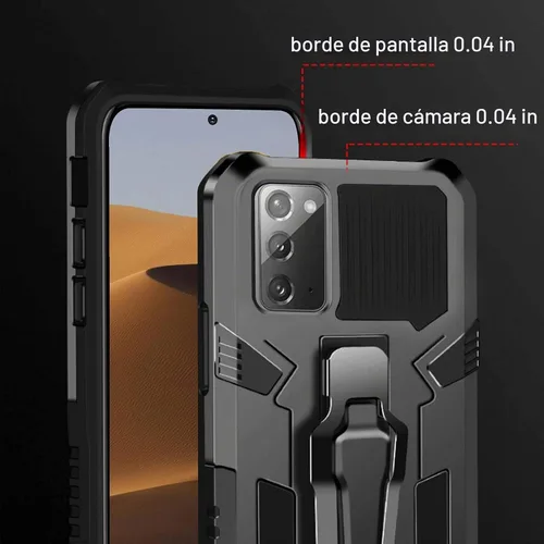 Vista 7 de Funda compatible con Samsung Galaxy Note 20 5G, con protector de pantalla de vidrio templado y clip para cinturón, cuerpo completo, resistente, a