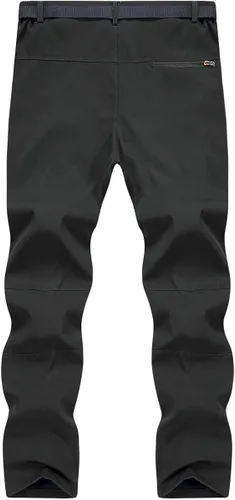 Vista 2 de CARWORNIC Pantalones de senderismo ligeros para hombre, de secado rápido, impermeables, para escalar, con bolsillos con cremallera