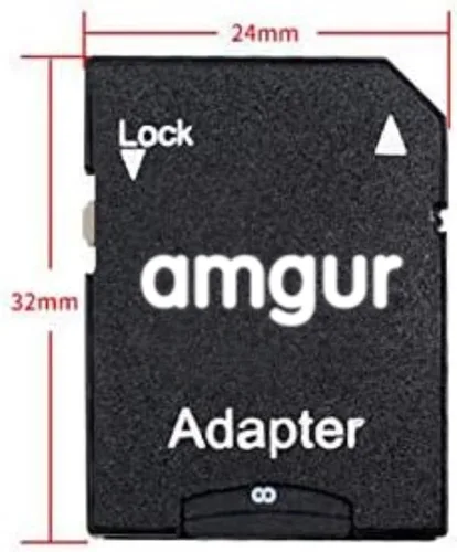 Vista 7 de Adaptador de tarjeta micro SD a tarjeta SD, tarjeta TF Micro SDHC a SD SDHC adaptador funciona con tarjetas de memoria para cámaras antiguas, PDA