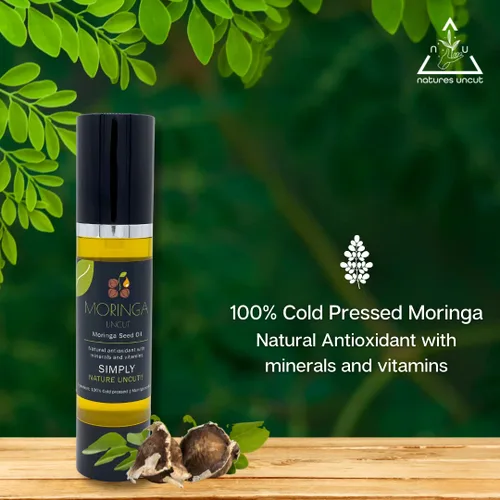 Vista 3 de Nature's - Aceite de moringa orgánico sin cortar para piel y cabello, aceite natural 100% puro para la piel, calma y tensa la piel, hidratante