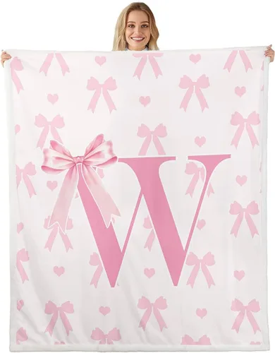 Vista 14 de Manta de franela rosa con lazo, estilo princesa, manta de forro polar de ensueño para decoración del hogar, sofá, sofá, manta romántica de forro