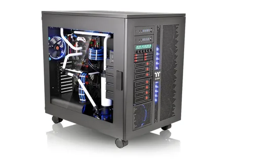 Vista 13 de Thermaltake Core W200 Capaz de sistema dual, refrigeración por agua extrema, XL-ATX, completamente modular/desmontable, certificada Tt, caja