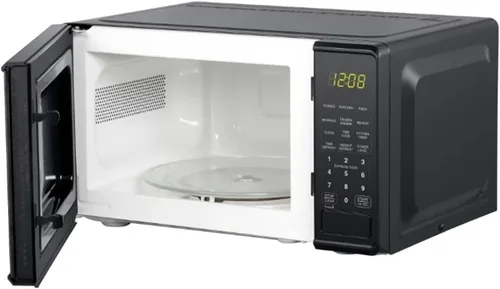 Vista 3 de Mainstays - Horno microondas para encimera de 0.7 pies, 700 vatios, negro (negro)