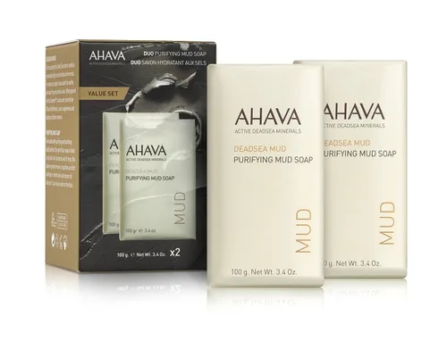 Vista 10 de AHAVA Jabón hidratante de sal del Mar Muerto, barra limpiadora facial y corporal para humedecer la piel, enriquecido con una exclusiva mezcla