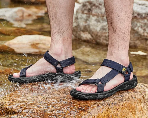 Vista 7 de CAMELSPORTS Sandalias de senderismo para hombre con puntera abierta, sandalias de playa impermeables, sandalias deportivas para caminar atlético