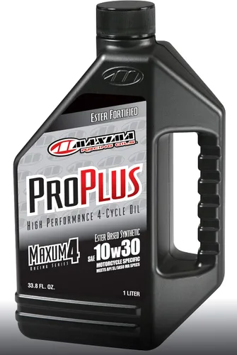 Vista 5 de Maxima Racing Oils 30-01901-3PK Pro Plus+ 10w30 - Aceite sintético para motor de motocicleta, botella de 1 litro, paquete de 3