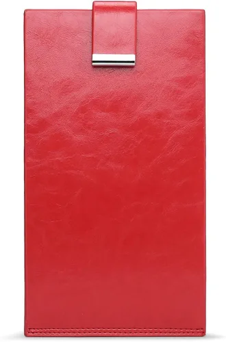 Vista 5 de JEEBURYEE Cartera larga con cremallera RFID de cuero genuino para mujer
