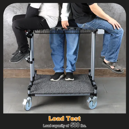 Vista 6 de Carrito organizador de herramientas de jardín de alta resistencia, ideal para jardinería, ruedas mejoradas de 5 pulgadas para césped y arena