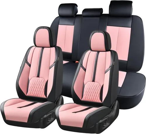 Vista 22 de Coverado Funda de asiento de automóvil, funda de asiento delantero para automóvil, protector de asiento de automóvil de cuero impermeable, fundas