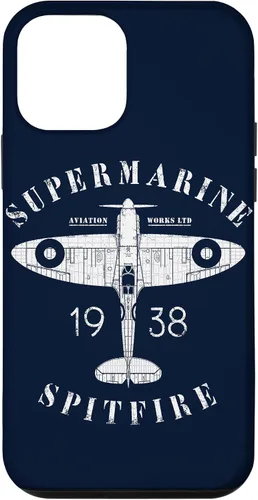 Vista 21 de iPhone 12 Pro Max Spitfire RAF Británico WW2 Fighter Aviation Case Supermarine Aviation
