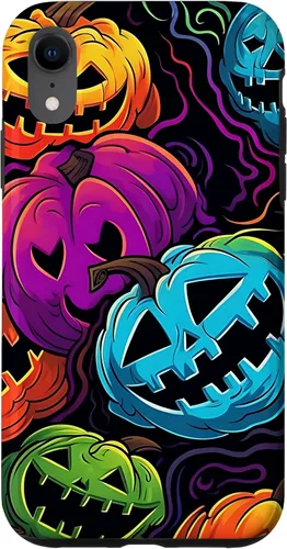 Vista 23 de Funda para iPhone 11 Pro Max Halloween Scary Pumpkin Graffiti
