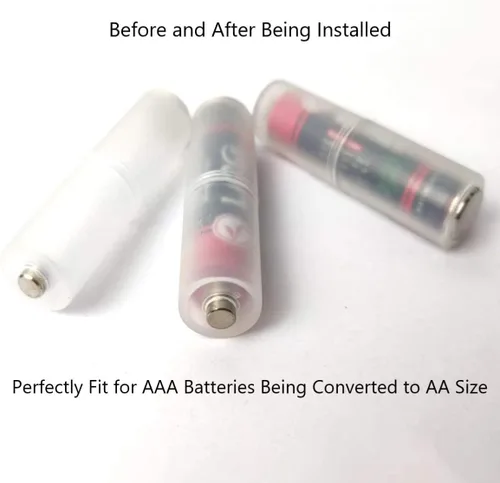 Vista 6 de Paquete de 40 adaptadores de batería AAA a AA, adaptador AAA a AA para convertidor de batería