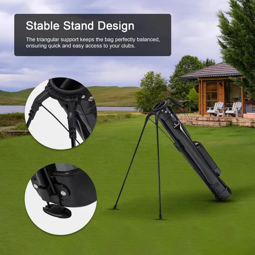 Vista 6 de KVV Lightweight Sunday Golf Stand Bag, Colorful Fashion Pitch and Putt Golf Bag