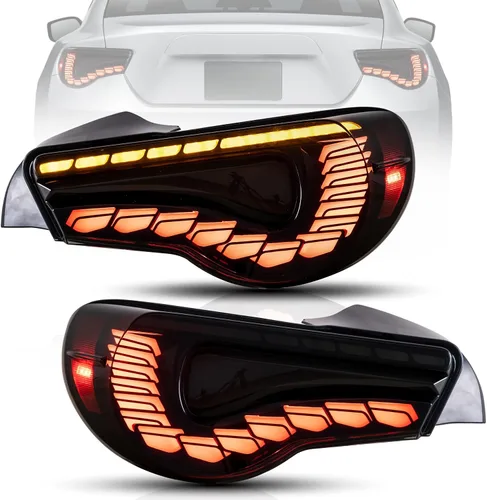 Vista 12 de VLAND Conjunto de luces traseras para Toyota GT86 2012-2020, BRZ 2013-2018, FRS 2012-2016 con señal de giro, luz LED DRL, enchufar y usar