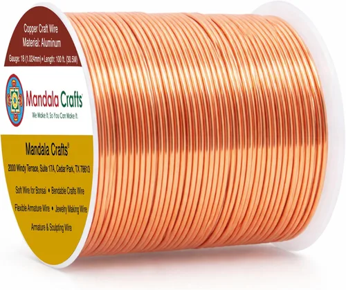 Vista 124 de Mandala Crafts - Alambre de aluminio anodizado de calibre 22 para hacer joyas - 137.2 m de alambre flexible surtido y coloreado - Doble para bonsái