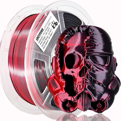 Vista 12 de Filamento para Impresora 3D PLA, Filamento PLA Arcoíris 1.75mm +/-0.02mm, Filamento PLA de Seda de Doble Color, Paquete de Filamento 3D Coextruido 2