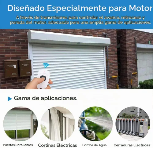 Vista 4 de eMylo Controlador de motor de interruptor RF inalámbrico Smart Switch Módulo de relé Interruptor de control remoto con receptor RF DC 12V 433Mhz