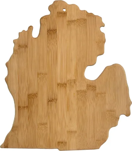 Vista 35 de Tabla para cortar y servir modelo Alabama de Totally Bamboo, de bambú 100%, para cocina y entretenimiento, Alabama, Marrón