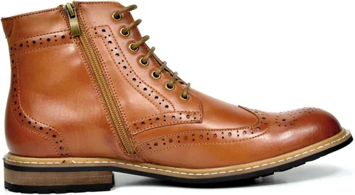 Vista 3 de Bruno Marc - Botas de vestir de motocicleta al tobillo para hombre