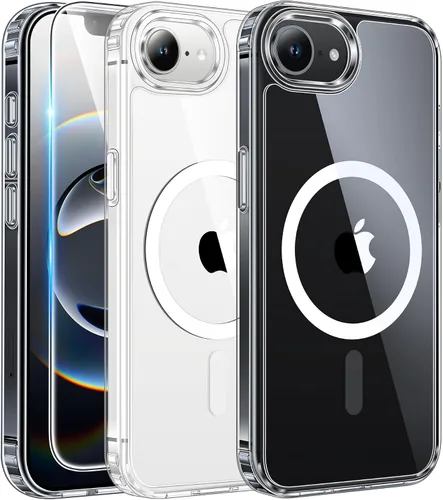 Vista 265 de FNTCASE para iPhone Air Case Clear: Fundas magnéticas para teléfono con protector de pantalla a prueba de caídas, compatibles con Magsafe, delgadas