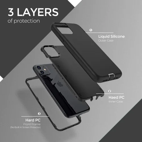 Vista 3 de ORIbox - Funda compatible con iPhone 12 mini y iPhone 13 mini, acabado suave al tacto de silicona líquida exterior