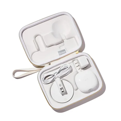 Vista 2 de Nanit Estuche de viaje – Funda protectora de transporte rígida para monitor de bebé Nanit Pro y accesorio de viaje multisoporte, mármol