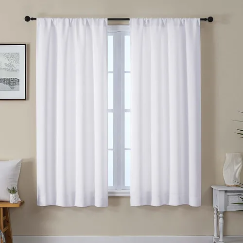 Vista 66 de Gwine Cortinas opacas para dormitorio, 54 pulgadas de largo, paneles de cortina de ventana con aislamiento térmico y reducción de ruido, cortinas